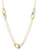 Picture of 18k bicolor gold italian chain Necklace w ornaments | 43+2 cm