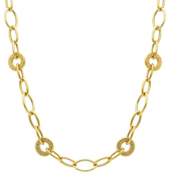 Picture of 18k yellow gold Italian chain Necklace | 44 cm