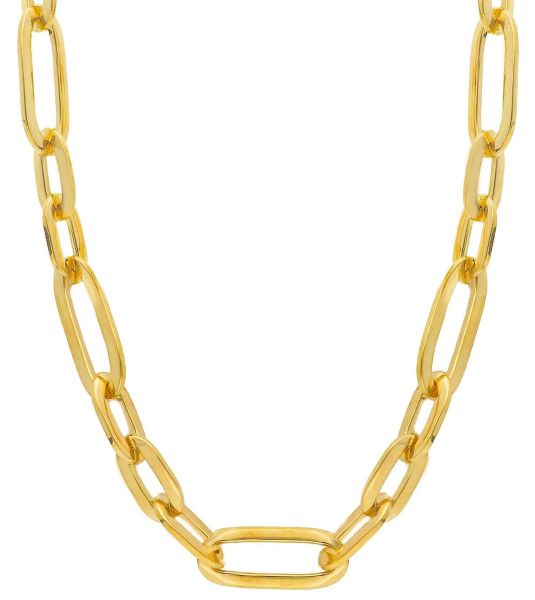 Immagine di Girocollo maglia fantasia oro giallo 18k | 44 cm 