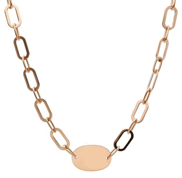 Imagen de Gargantilla con Medalla personalizable oro rosa 18k | 45 cm 