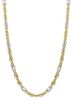 Picture of 18k yellow / white gold Byzantine chain Necklace | 45 cm