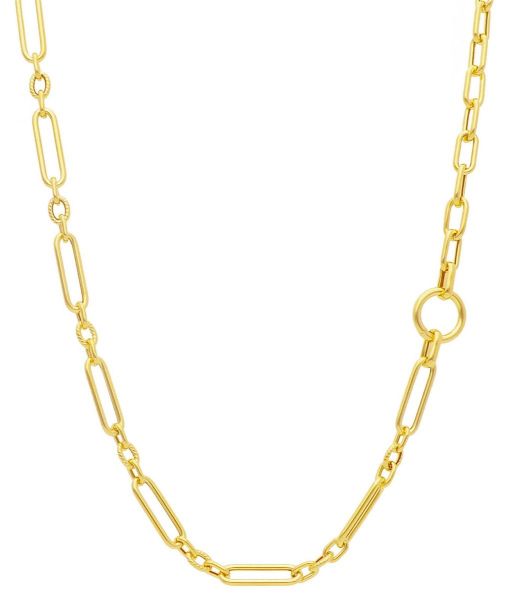 Immagine di Girocollo maglia fantasia oro giallo 18k | 45 cm 