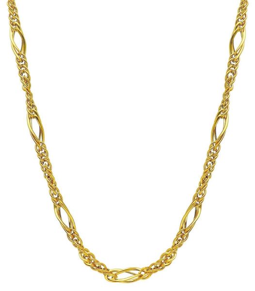 Picture of 18k yellow gold Byzantine chain Necklace | 45 cm