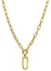 Picture of 18k yellow gold Italian chain Necklace | 45 cm