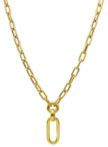 Picture of 18k yellow gold Italian chain Necklace | 45 cm