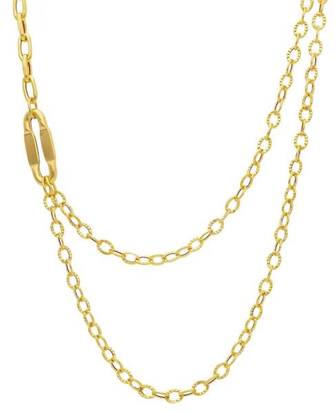 Picture of 18k yellow gold Italian chain Necklace | 45 cm