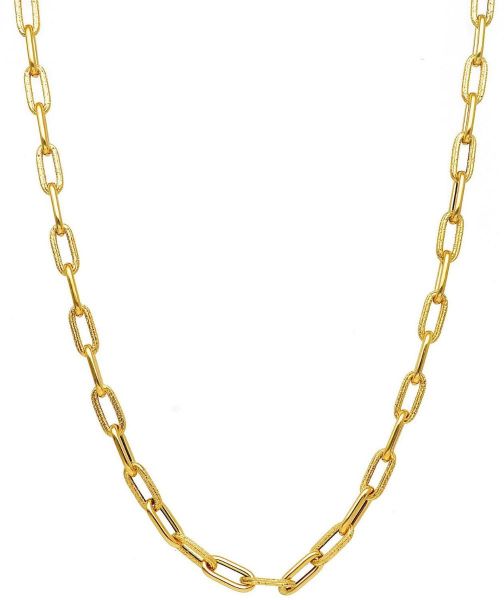 Imagen de Gargantilla malla Paperclip oro amarillo 18k | 45 cm 