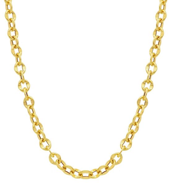 Picture of 18k yellow gold Italian chain Necklace | 45 cm