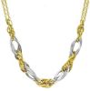 Imagen de Gargantilla malla trenzada oro bicolor 18k | 45 cm 