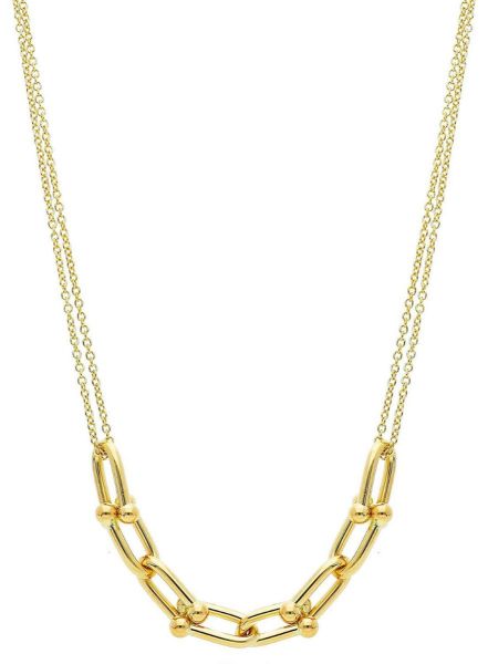 Picture of 18k yellow gold Italian chain Necklace | 45 cm