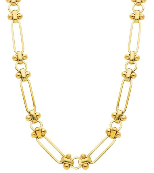 Picture of 18k yellow gold Italian chain Necklace | 45 cm