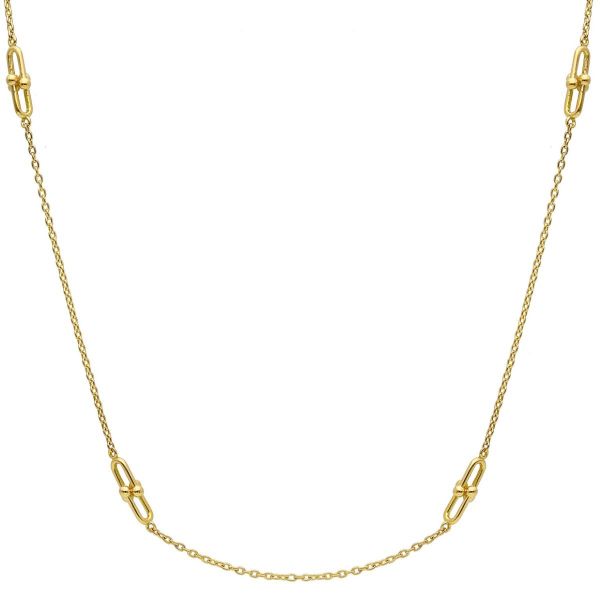 Imagen de Gargantilla malla fantasía oro amarillo 18k | 45 cm 