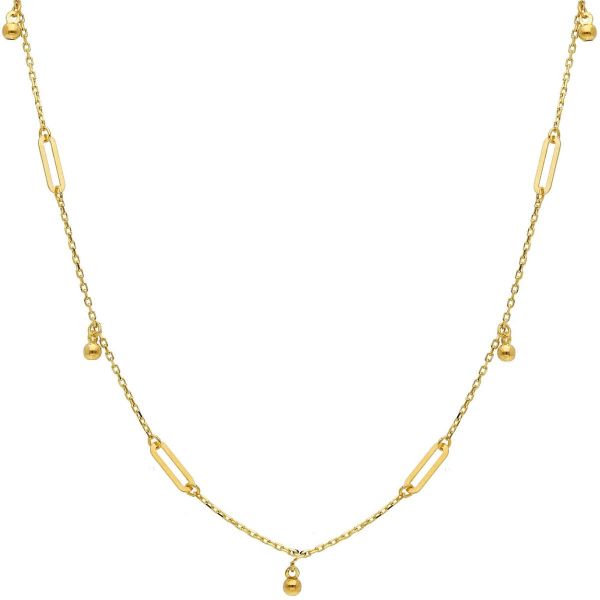Picture of 18k yellow gold Italian chain Necklace | 45 cm
