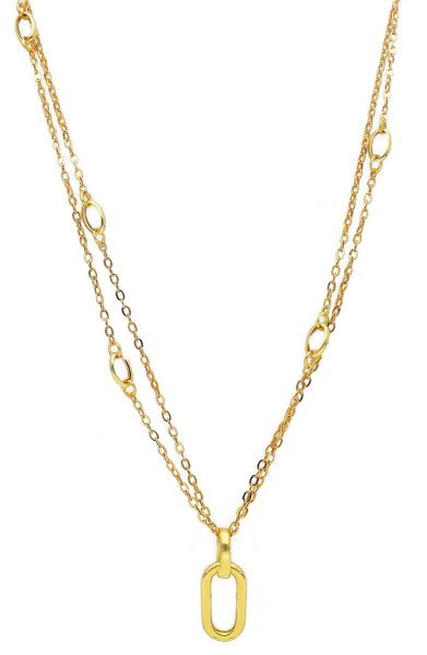 Picture of 18k yellow gold Italian chain Necklace | 45 cm