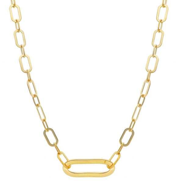 Immagine di Girocollo maglia fantasia oro giallo 18k | 45 cm 