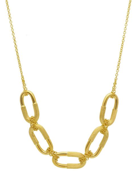 Immagine di Girocollo maglia fantasia oro giallo 18k | 45 cm 