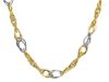 Picture of 9k bicolor gold Italian chain Necklace | 45 cm