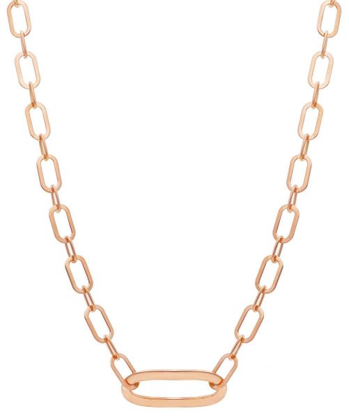 Immagine di Girocollo maglia fantasia oro rosa 18k | 45 cm 