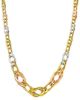 Immagine di Girocollo scalare donna maglia fantasia oro tricolor 18k | 45 cm 