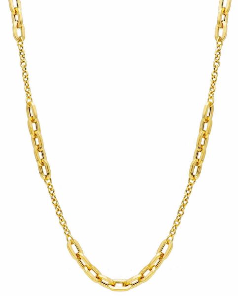 Immagine di Girocollo maglia fantasia oro giallo 18k | 50 cm 