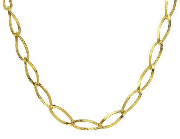 Immagine di Girocollo maglia fantasia oro giallo 9k | 45 cm