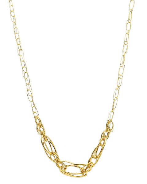 Immagine di Girocollo maglia intrecciata da donna oro giallo 9k | 45 cm