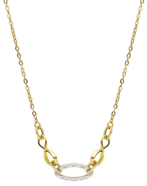 Picture of 9k bicolor gold chain Necklace Infinite symbols | 45 cm