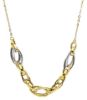 Picture of 9k bicolor gold twisted chain Necklace | 45 cm