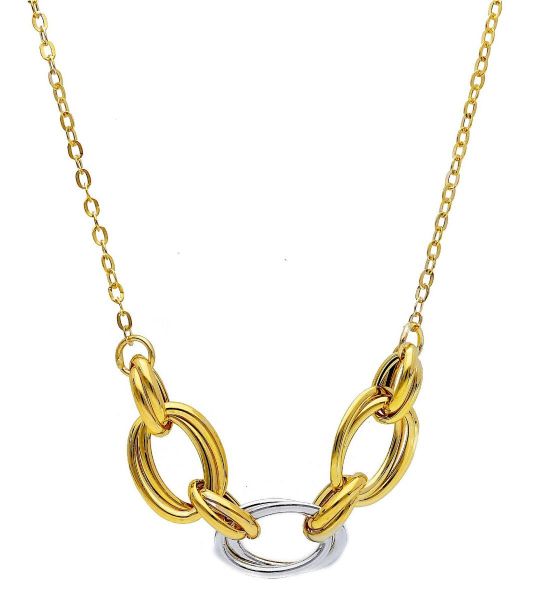 Immagine di Girocollo maglia fantasia oro bicolor 9k | 45 cm