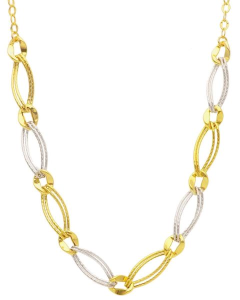 Immagine di Girocollo maglia fantasia oro bicolor 9k | 45 cm