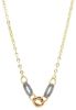 Picture of 9k tricolor gold Italian chain Necklace | 45 cm