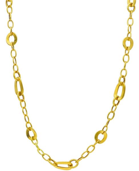 Immagine di Girocollo maglia fantasia oro giallo 18k | 45 cm