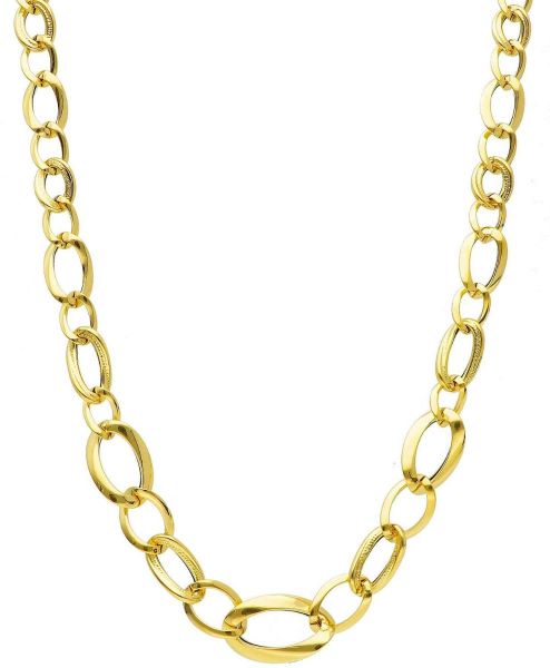 Immagine di Girocollo scalare maglia fantasia oro giallo 18k | 45 cm
