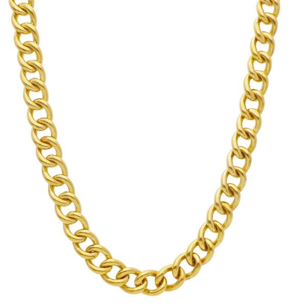 Immagine di Girocollo maglia Groumette oro giallo 18k | 45 cm 