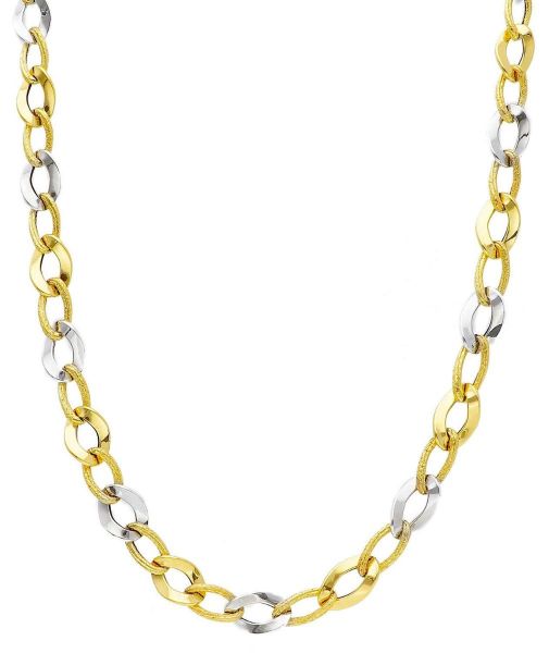 Immagine di Girocollo Barbazzale oro bicolor 18k | 45 cm 