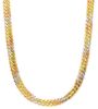 Immagine di Girocollo maglia Cubana oro tricolor 18k | 45 cm 