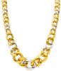 Imagen de Cadena Gargantilla Barbada oro bicolor 18k | 45 cm
