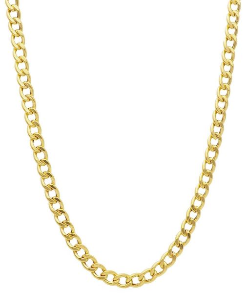 Picture of 18k yellow gold Cuban link chain Necklace | 50 cm