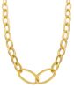 Immagine di Girocollo maglia fantasia ovale oro giallo 18k | 45 cm 