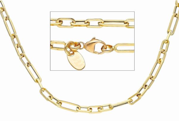 Immagine di Girocollo Paperclip da donna oro giallo 18k | 45 cm 