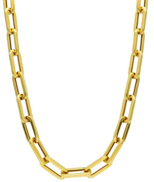 Immagine di Girocollo Paperclip da donna oro giallo 18k | 45 cm 