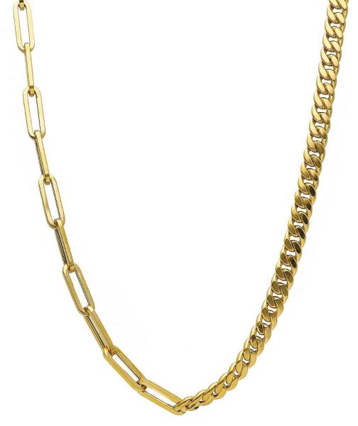 Immagine di Girocollo Paperclip da donna oro giallo 18k | 45 cm 
