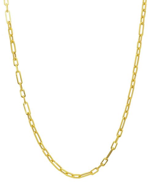 Picture of 18k yellow gold Paperclip Necklace | 65 cm
