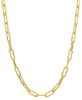 Picture of 18k yellow gold wavy Paperclip Necklace | 45 cm