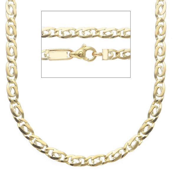Immagine di Catena Pernice uomo donna oro massiccio giallo 9k | 50 cm
