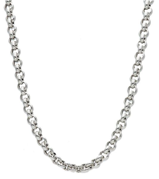 Immagine di Girocollo Belcher da donna oro bianco 18k | 45 cm 