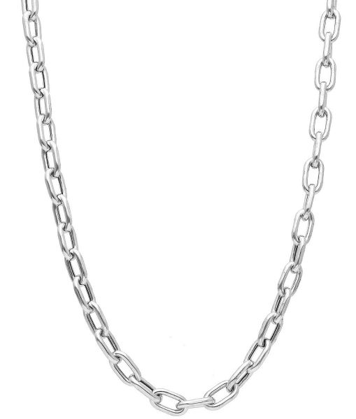 Immagine di Girocollo Belcher da donna oro bianco 18k | 45 cm 