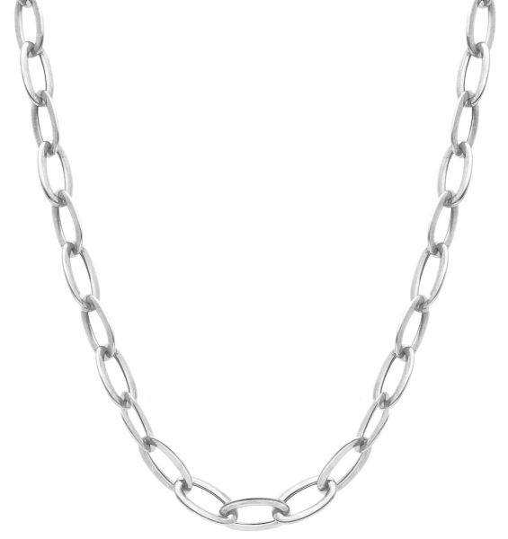 Imagen de Gargantilla Rolo para mujer oro blanco 18k | 45 cm 
