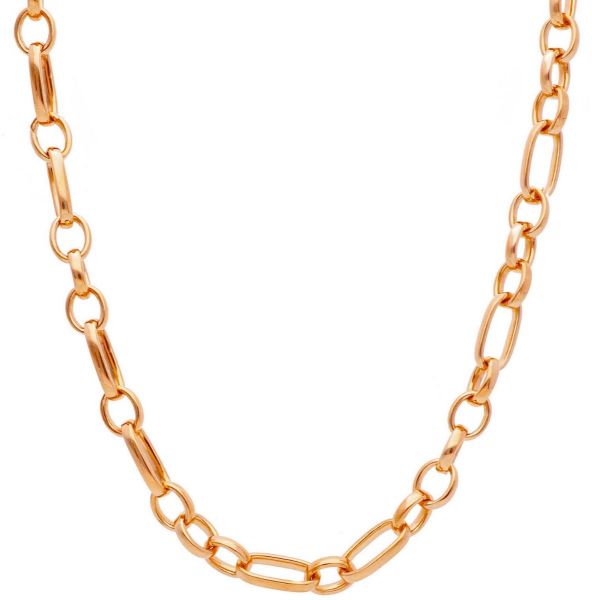 Imagen de Gargantilla malla Jaseron oro rosa 18k | 45 cm 