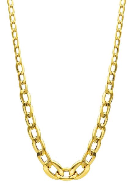 Immagine di Girocollo scalare maglia fantasia oro giallo 18k | 45 cm 